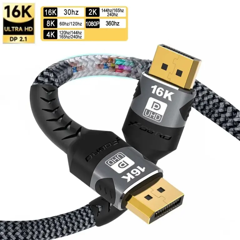 DisplayPort 2.1 кабел 54Gbps 16K 8K DisplayPort 2.1 кабел 54Gbps 16K 8K