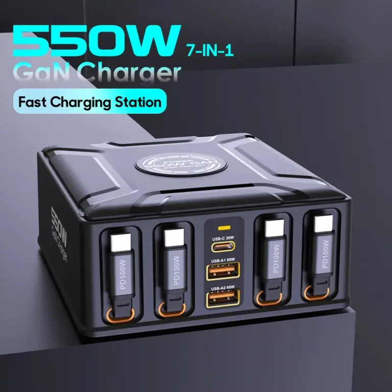 550W GaN зарядна станция 7-в-1 550W GaN зарядна станция 7-в-1