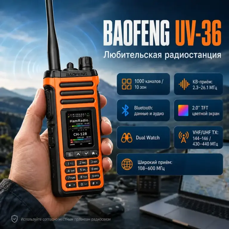Снимка на радиостанция BAOFENG UV-36 от AliExpress