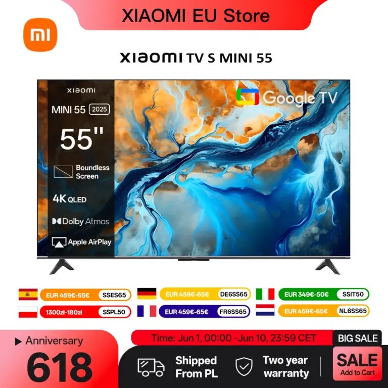 Смарт телевизор Xiaomi S Mini 55 144Hz QD-Mini LED Dolby Vision IQ Dolby Atmos Google TV - характери