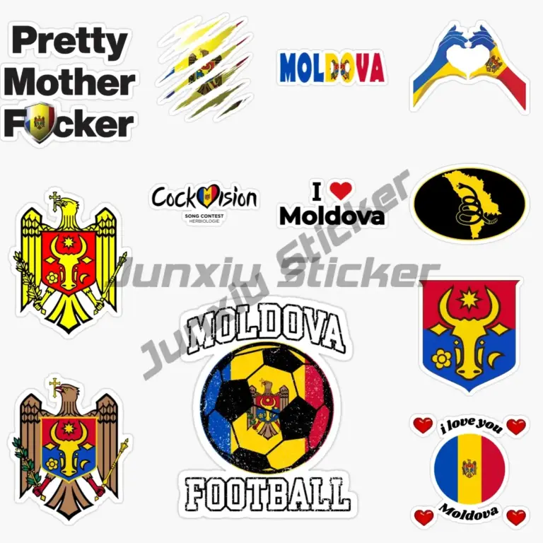 🌍 Moldova: Как да изберете PVC стикер Молдова за кола и каска