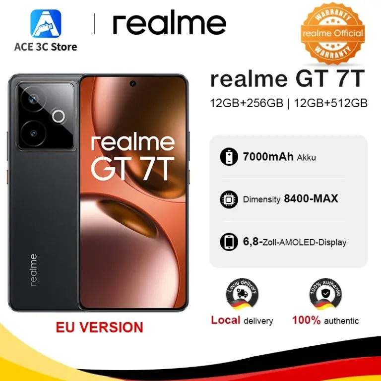 realme GT 7T 5G смартфон AMOLED 7000mAh
