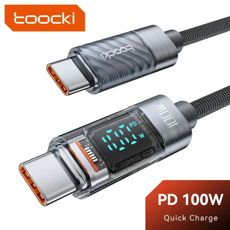 Toocki 100W USB-C кабел с дисплей