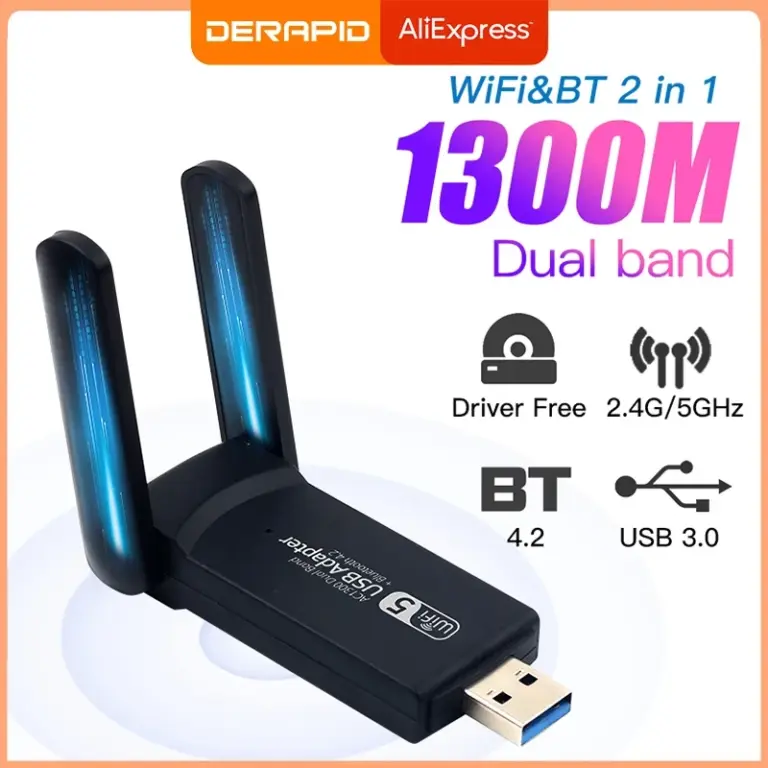 USB Wi-Fi Bluetooth адаптер 1300Mbps USB Wi-Fi Bluetooth адаптер 1300Mbps