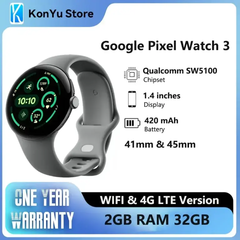 Снимка на смартчасовник Google PixelWatch3 от AliExpress
