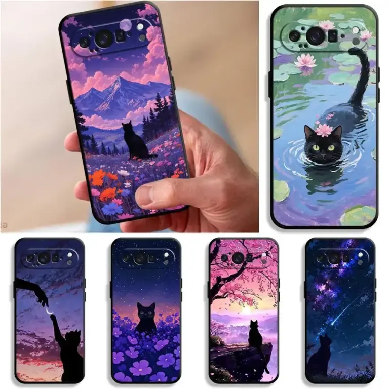 Снимка на калъф Funda NightSkyCat от AliExpress