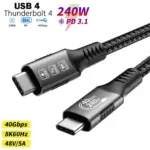 Снимка на кабел Thunderbolt USB4 от AliExpress