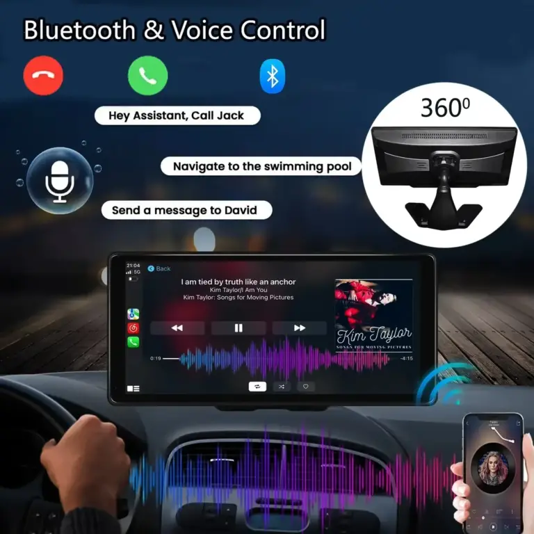 10,36-инчов CarPlay DVR монитор с 4CH AHD